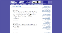 Desktop Screenshot of hintergrund-verlag.de