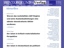 Tablet Screenshot of hintergrund-verlag.de